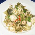 Wok de cabillaud aux St Jacques et crevettes