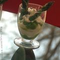 # Mousseline d'asperges vertes en capuccino de ciboulette et parmesan #