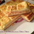 Croque-cake au saumon, échalote/ciboulette