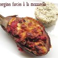 Aubergines farcies à la mozarella