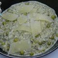 Risotto à la brandade et petits pois