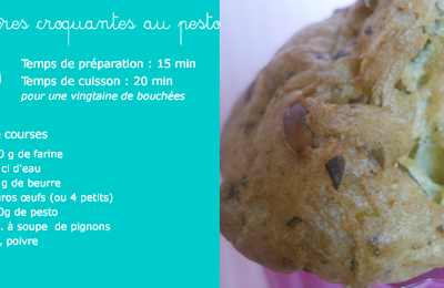 Gougères croquantes au pesto