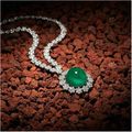 Emerald and Diamond Pendent Necklace