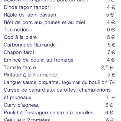 Les viandes et poissons 