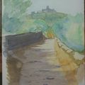 Chemain au fort d'Elme - Aquarelle - 24 x 31 - 10/2014