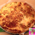 QUICHE JAMBON, CHEDDAR, CHAMPIGNONS, OIGNON, POMMES DE TERRE ET GRUYERE