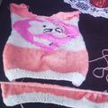 debut de pull hello kitty et pull cache coeur