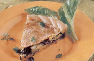 Tourte chèvre aubergines 