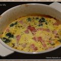 Clafoutis d'épinards au chèvre et jambon