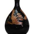 A slip-decorated brown-glazed Henan pear-shaped vase, Jin dynasty (1115-1234)