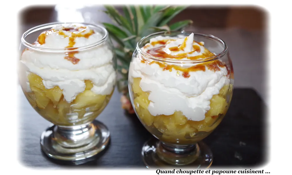 VERRINE ANANAS ET CHANTILLY COCO