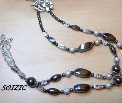 Soizic vous propose ce joli Sautoir en Hématites