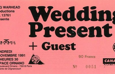 The Wedding Present - Vendredi 8 Novembre 1991 - Espace Ornano (Paris)