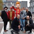 Inauguration ce jour de la statue de Spirou... a charleroi 