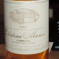 chateau Manos 1995 cadillac "sélection de grain noble"