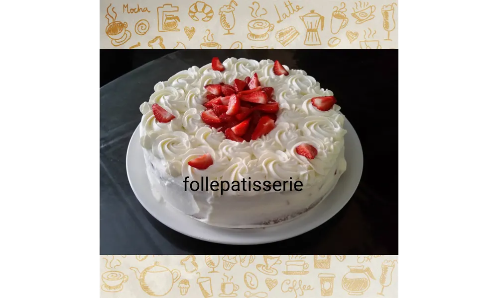 Fraisier crème chantilly mascarpone 