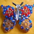 broche papillon en perles