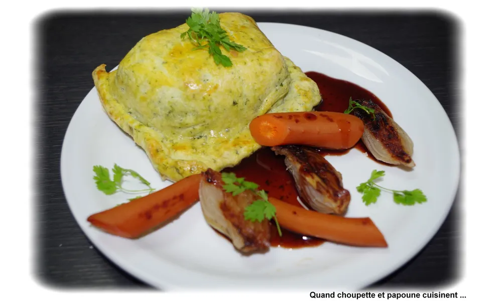 PALERON DE BOEUF EN PÂTE BRISEE AUX HERBES