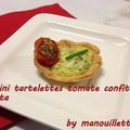 Mini tartelettes aux tomates confites et à la feta