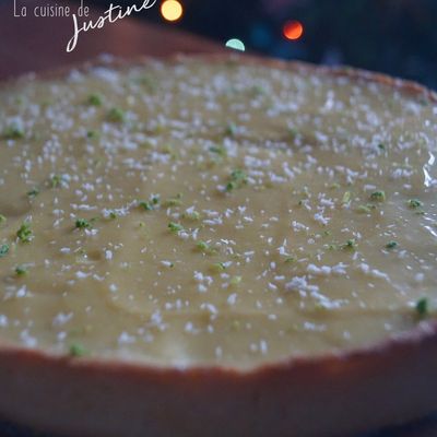 Tarte au citron vert et à la noix de coco