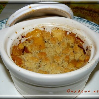 Petit crumble à la tomate et au chèvre frais