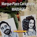 Marque-Place caricatures BD pour un mariage