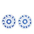 A fine and rare pair of blue and white 'bat' dishes, Marks and period of Yongzheng (1723-1735)