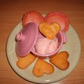 Glace aux biscuits roses