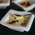 Crème brûlée au parmesan et tomates confites - Crème brûlée al parmigiano e pomodorini confit