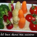 P'tit jardin de crudités, houmous d'asperges blanches