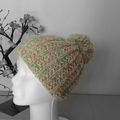 Ensemble snood et bonnet multicolore