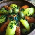 Tajine pomme de terre carotte et olive