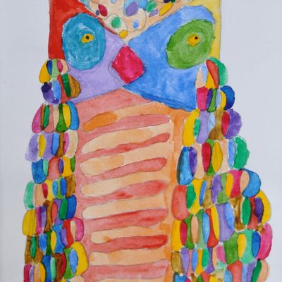 Une chouette hibou en peinture avec les enfants...