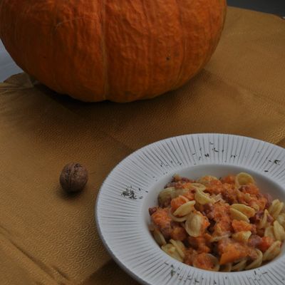 Carbonara d'automne au potiron 