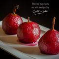 Poires pochées au vin rouge