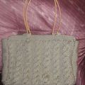 sac en tricot taupe