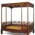 A huanghuali six-poster canopy bed, jiazichuang, Early Qing dynasty