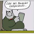 LIRE DES BOUQUINS COMPLIQUÉS - Dessin Le Chat