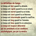 Le temps ...