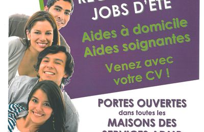 Recrutement jobs d'été ADMR