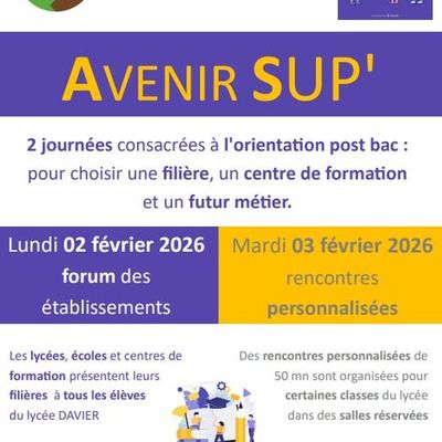 2 journées consacrées à l'orientation post-Bac !