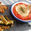 banon en cocotte de tomates et mouillettes de courgettes