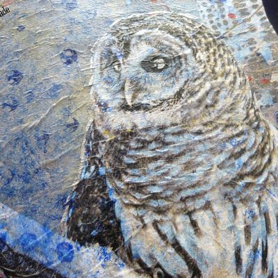 Une page de mon art journal... #3 - Chouette