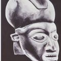 masque CASQUE NGOIN- Cameroun- huile sur toile73x60