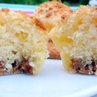 Muffin coeur fondant speculoos-pépites de chocolat blanc