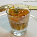 Pour les fêtes, verrines de foie gras aux abricots épicés
