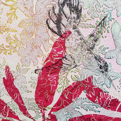 Détail d'une eau forte grand format de 80/100 cm.