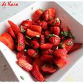 Salade de fraises au basilic