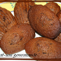 Madeleines au chocolat et au miel