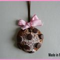 Pendentif cookie en fimo